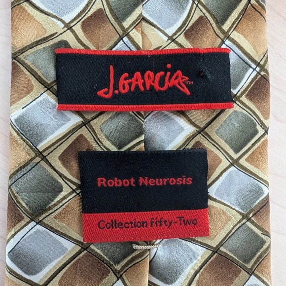 J. GARCIA Robot Neurosis Silk Tie - Picture 6 of 7